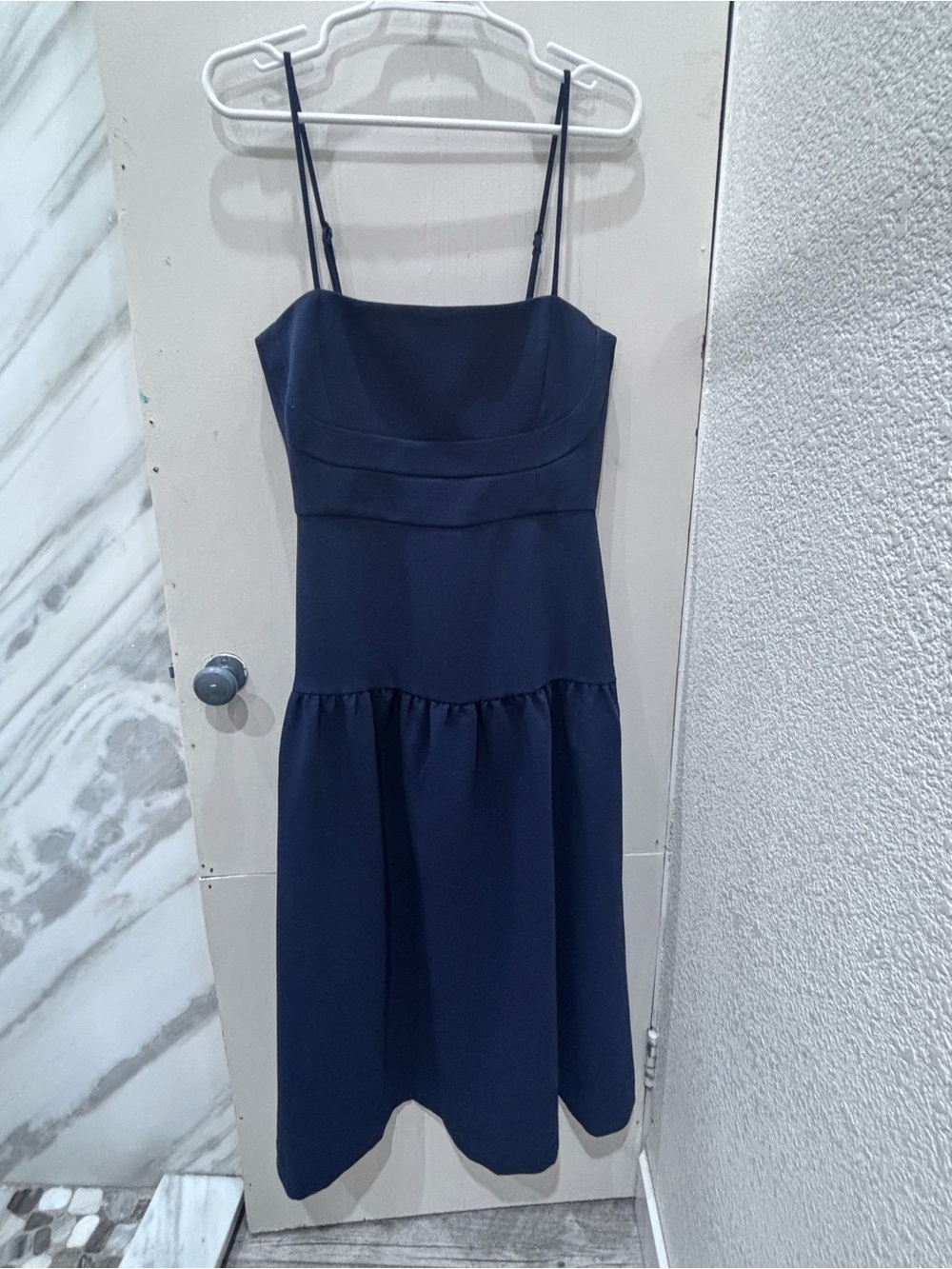 Banana Republic Navy Spaghetti-Strap Midi Dress